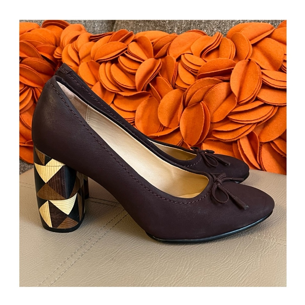 ❣️Clarks Grace Nina Leather Wooden Block Heels❣️